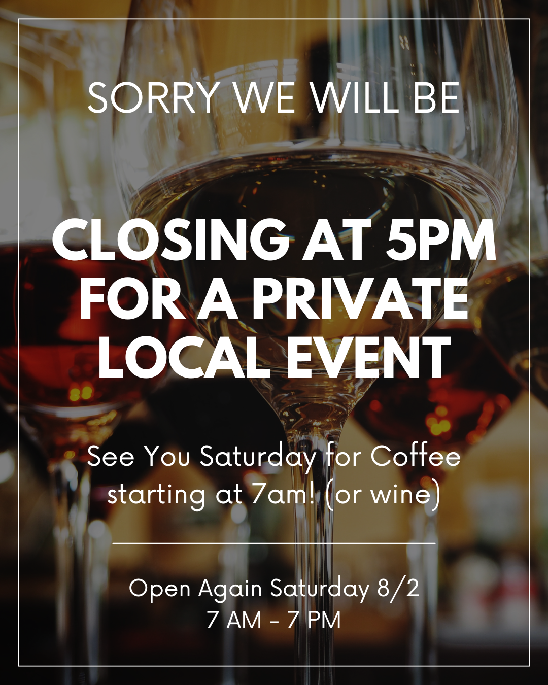 Closed at 530 tonight for a private retirement party (1)